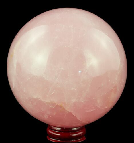 Polished Rose Quartz Sphere - Madagascar #52375